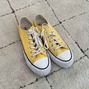 Converse - Yellow Platform Sneakers